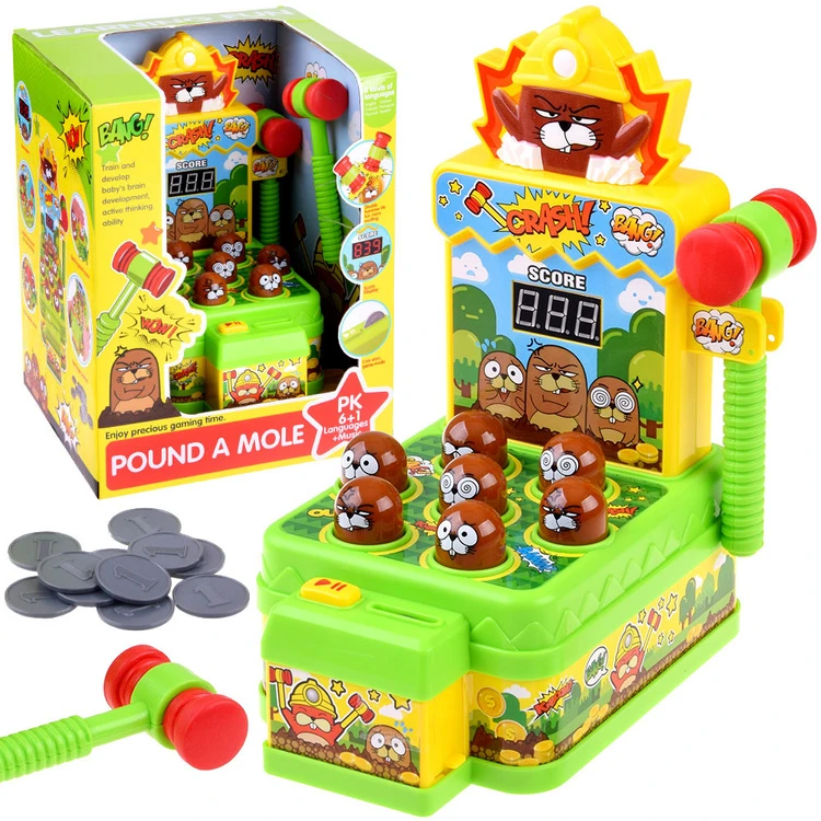 Jokomisiada Arcade game "Hit the moles with a hammer" - light and sound ZA5954
