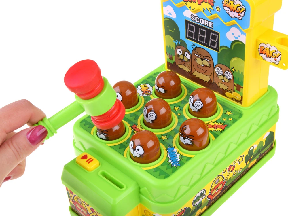 Jokomisiada Arcade game "Hit the moles with a hammer" - light and sound ZA5954