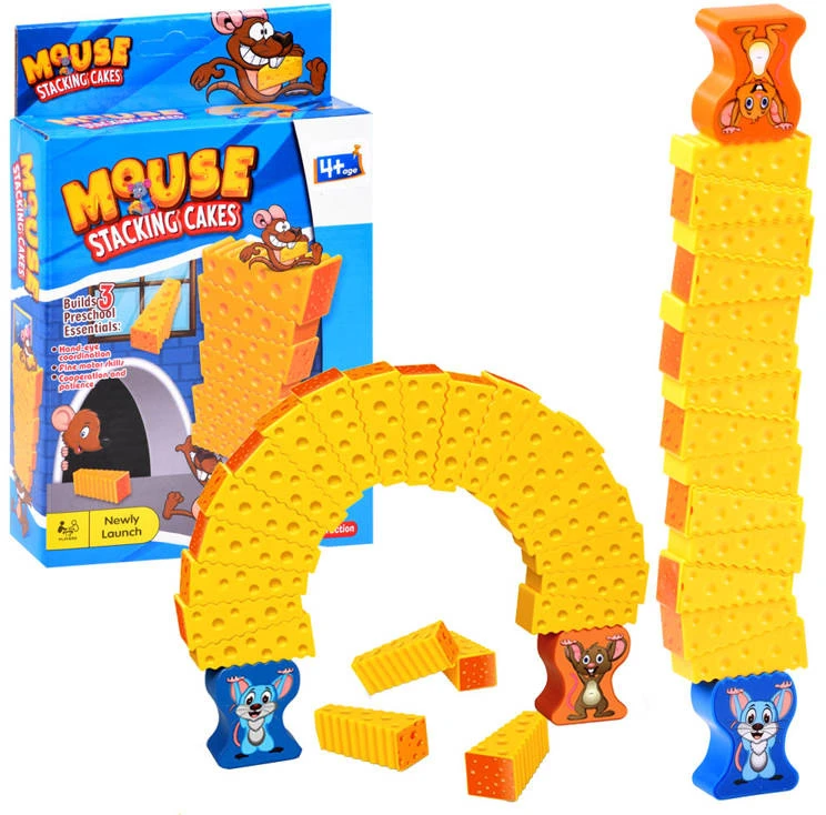 Jokomisiada Arkadinis žaidimas "Mouse Jenga" bokštas GR0499
