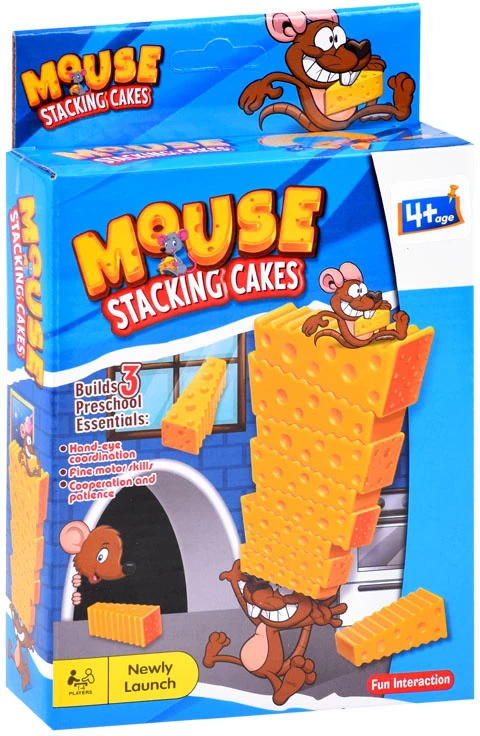Jokomisiada Arkadinis žaidimas "Mouse Jenga" bokštas GR0499