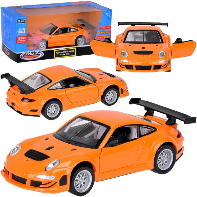 Jokomisiada Automobilio metalinis modelis Porsche 911 GT3 RS 1:32 šviesų ir garso kolekcija ZA5054