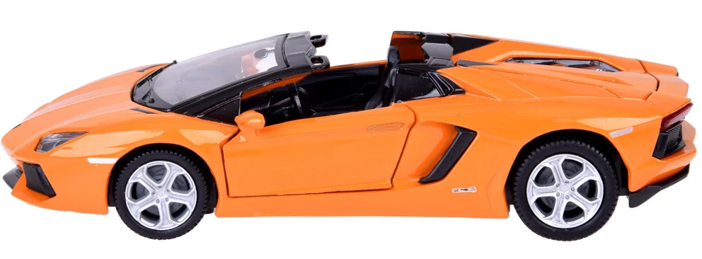Jokomisiada automobilio metalinis modelis Lamborghini Aventador Roadster 1:32 interaktyvus ZA5053