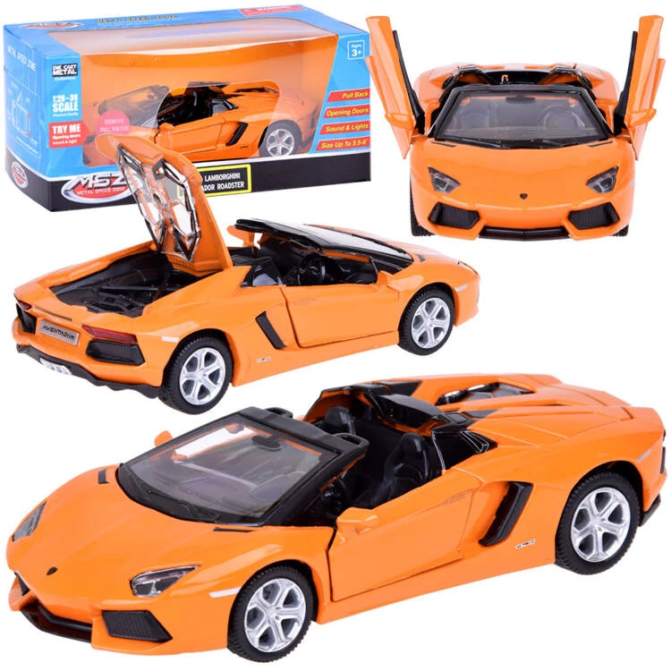 Jokomisiada automobilio metalinis modelis Lamborghini Aventador Roadster 1:32 interaktyvus ZA5053