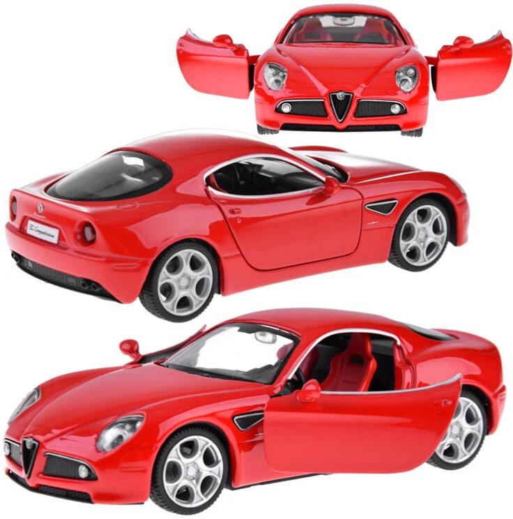 Jokomisiada „Metal Car“ modelių „Alfa Romeo 8c“ konkurso mastelis 1:32 žibintai za4607