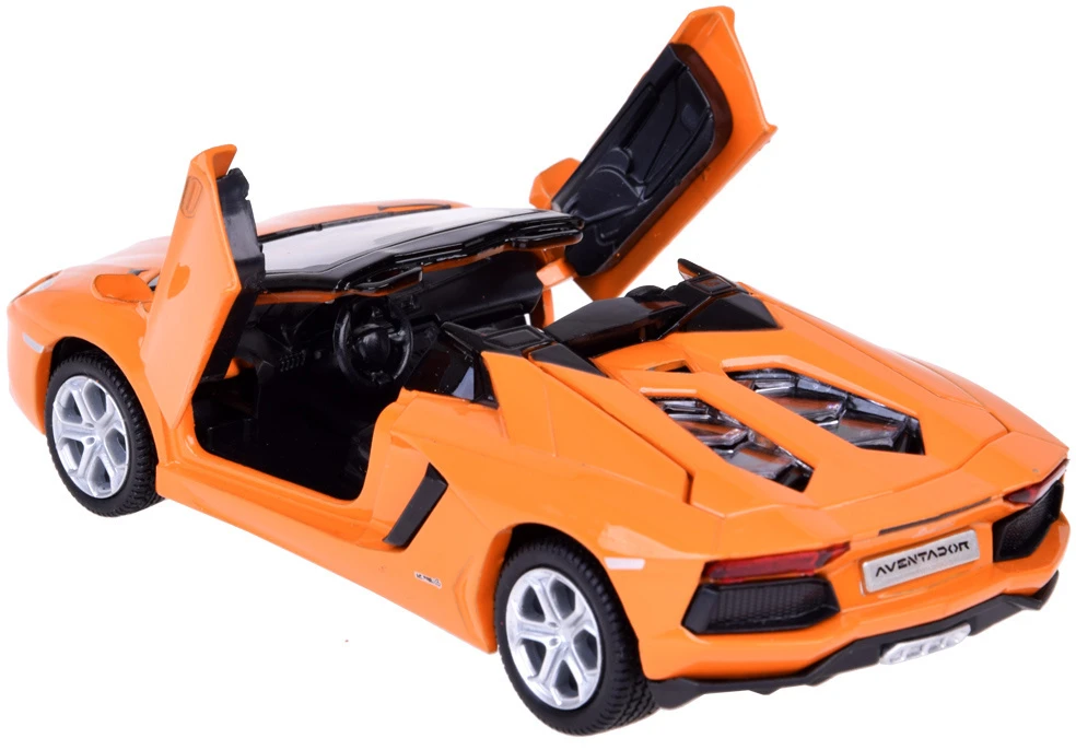 Jokomisiada automobilio metalinis modelis Lamborghini Aventador Roadster 1:32 interaktyvus ZA5053