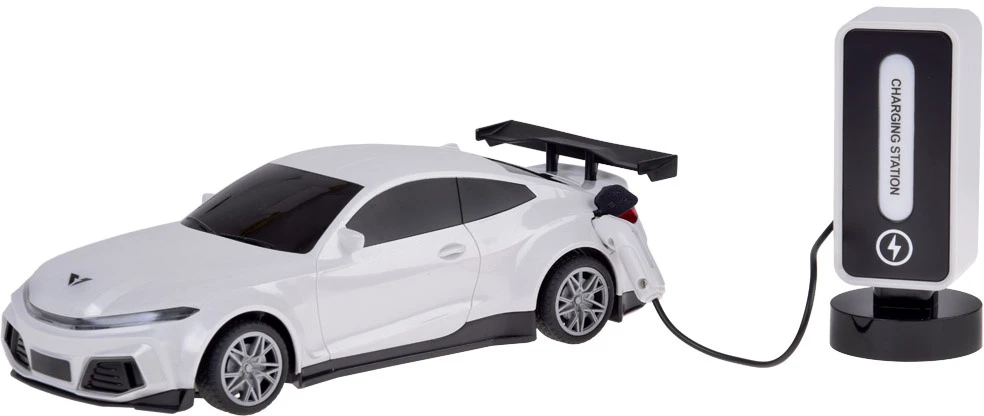 Jokomisiada Automobilis + įkrovimo stotelė Elektromobilių spalvoti žibintai RC0687