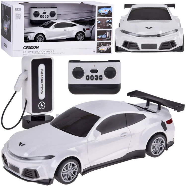 Jokomisiada Automobilis + įkrovimo stotelė Elektromobilių spalvoti žibintai RC0687