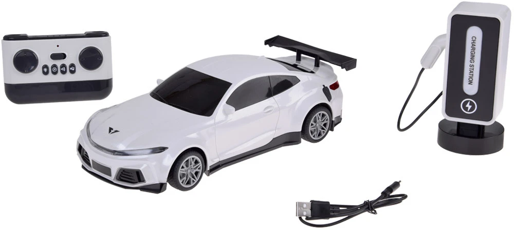 Jokomisiada Automobilis + įkrovimo stotelė Elektromobilių spalvoti žibintai RC0687