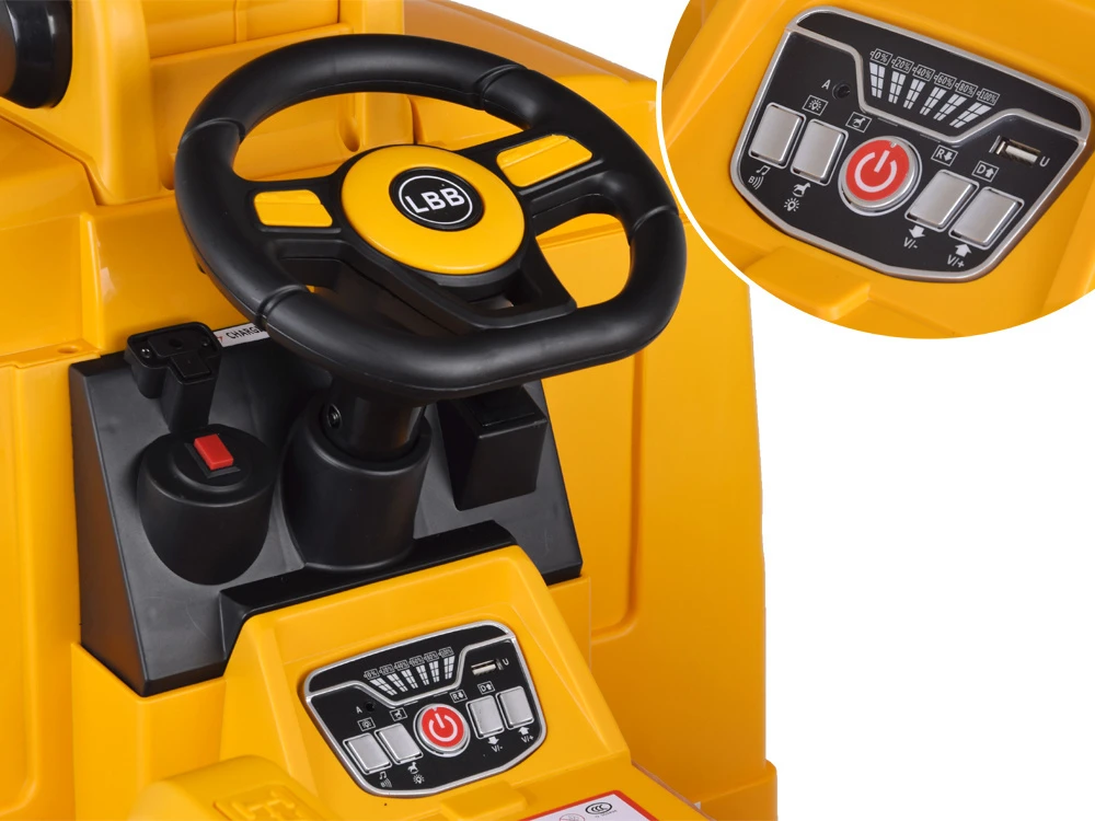 Jokomisiada Akumuliatorinis automobilis Didelė kankorėžė, kilnojamas kablys, šviesa, garsas, supimas PA0317
