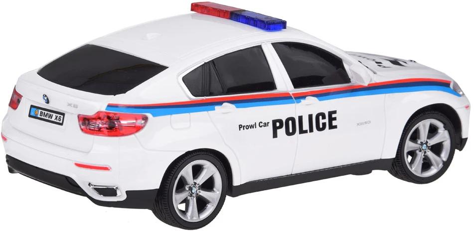 Jokomisiada BMW X6 sportinis policijos automobilis su nuotolinio valdymo pulteliu RC0660 BI