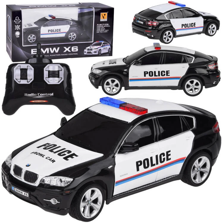 Jokomisiada BMW X6 sportinis policijos automobilis su nuotolinio valdymo pulteliu RC0660 CY