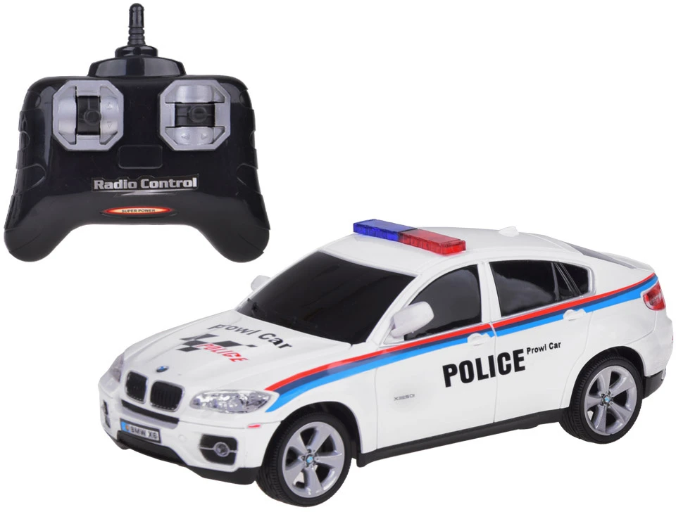 Jokomisiada BMW X6 sportinis policijos automobilis su nuotolinio valdymo pulteliu RC0660 BI