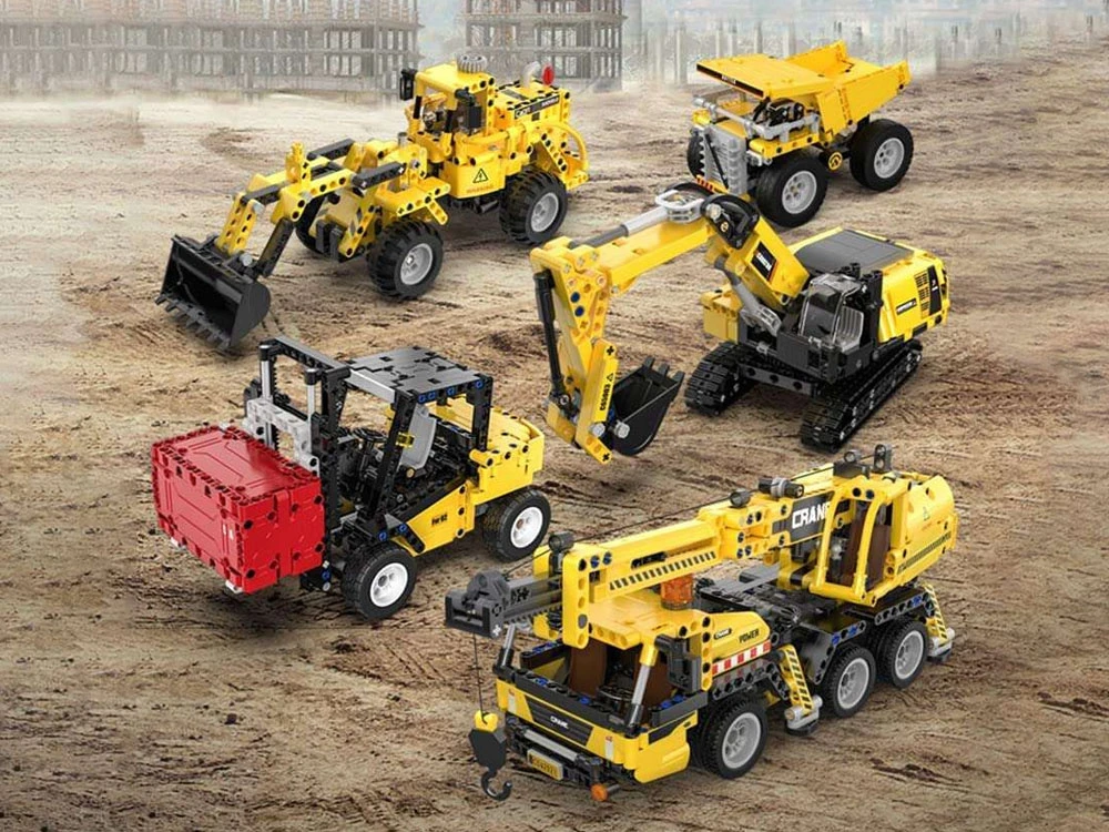 Jokomisiada CaDA techniniai konstrukciniai blokai 658 vnt. CRANES kilnojamieji elementai ZA 5690