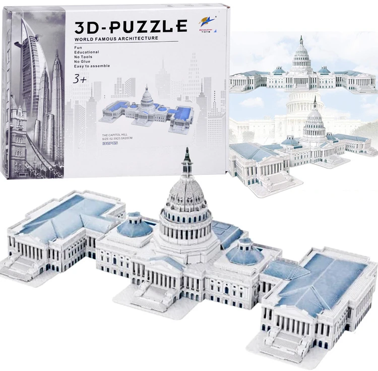 Jokomisiada "The Capitol Hill 3D" 3D dėlionė 132 dalių 3D dėlionė ZA5400