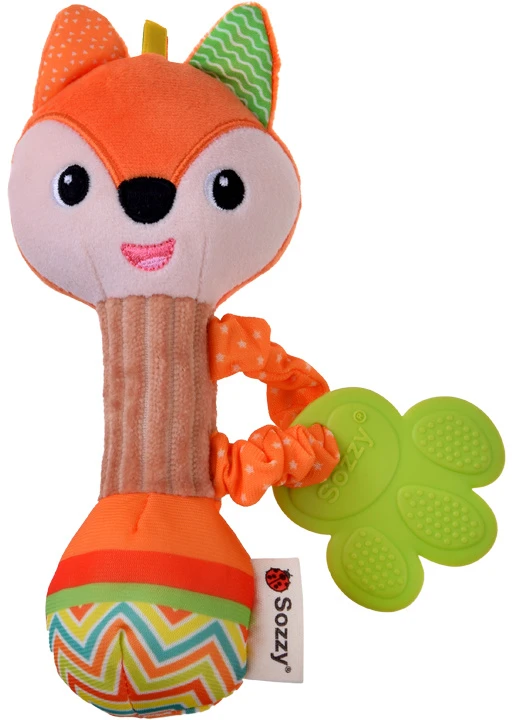 Jokomisiada Charmant Rattle Teether Plush Toy Deer for a Child ZA5771