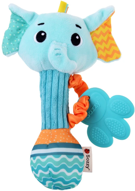 Jokomisiada Charmant Rattle Teether Plush Toy Deer for a Child ZA5771