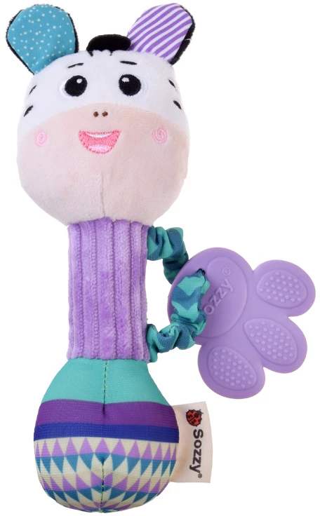 Jokomisiada Charmant Rattle Teether Plush Toy Deer for a Child ZA5771