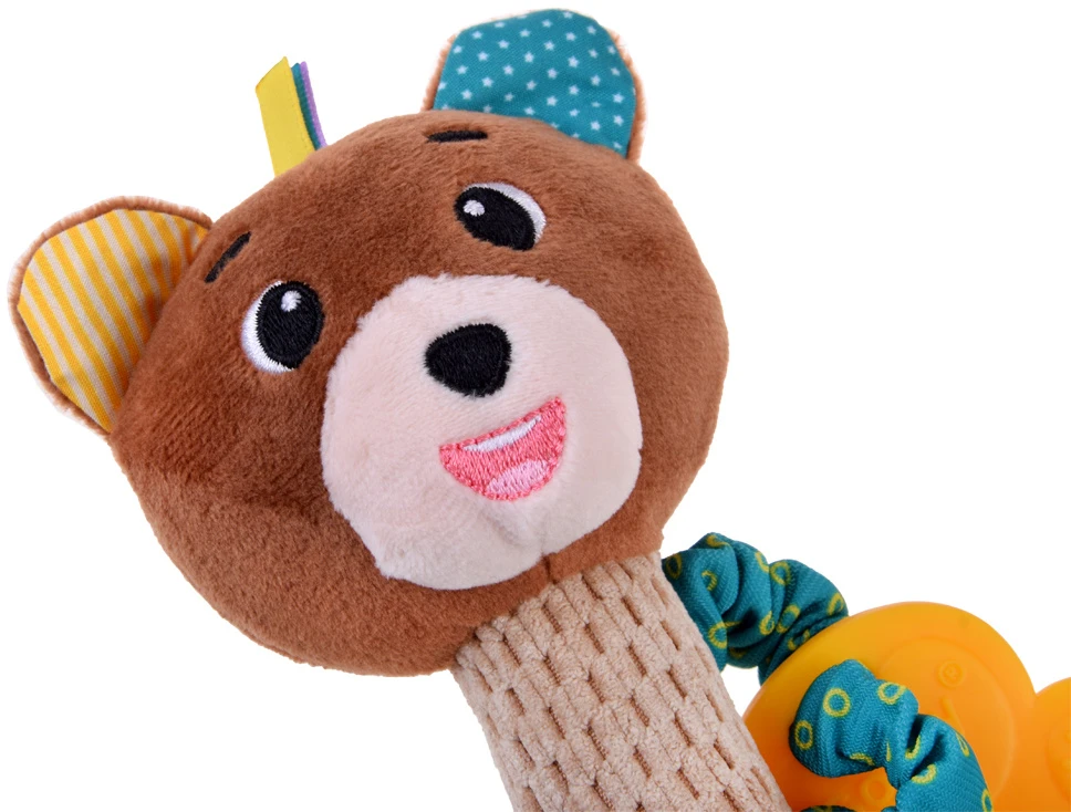 Jokomisiada Charmant Rattle Teether Plush Toy Deer for a Child ZA5771