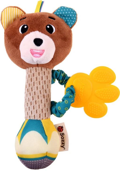 Jokomisiada Charmant Rattle Teether Plush Toy Deer for a Child ZA5771