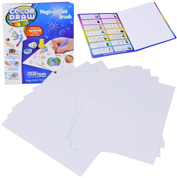 Jokomisiada Color Draw tapybos popieriaus papildymas – 18 lapų LED teptukui ZA6166