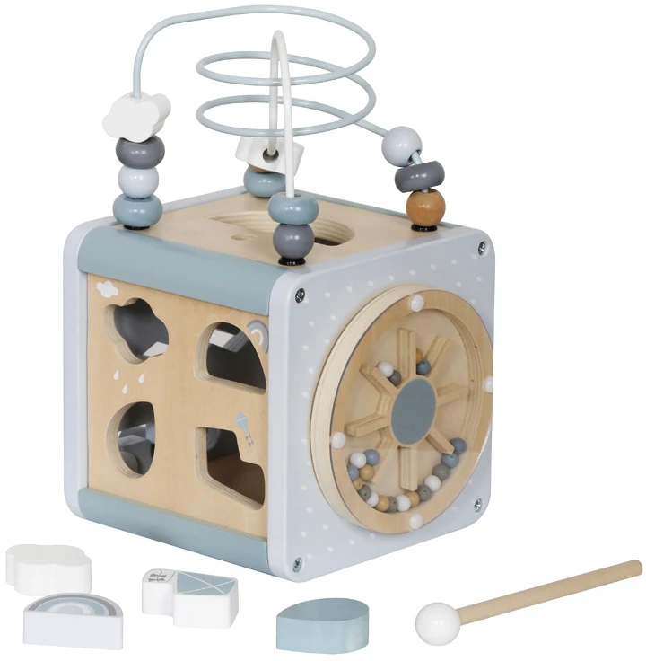 Jokomisiada Multi Cube medinis kubas aktyvuojantis edukacinis Montessori ZA5264