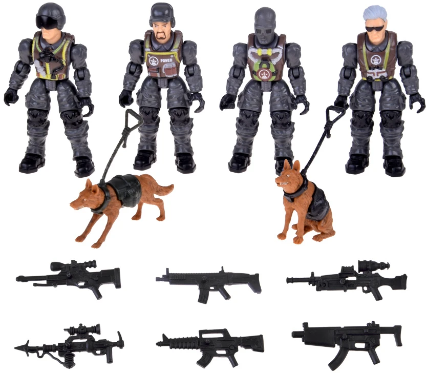 Jokomisiada Large set of figures, soldiers, rifles, 12 pieces, soldiers ZA5887