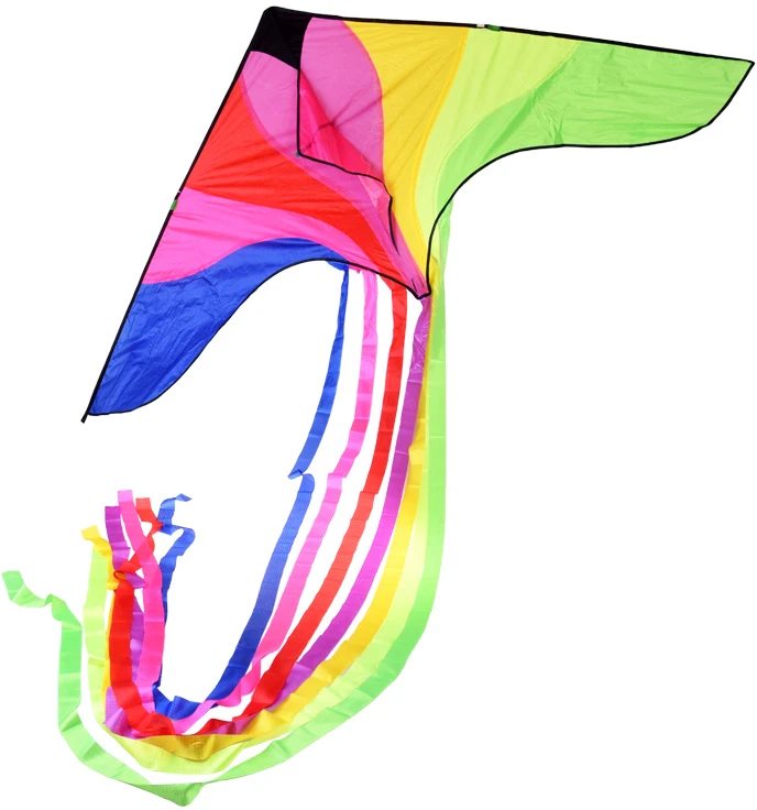 Jokomisiada Large Light Kite with colorful ribbons 190x100cm ZA5571