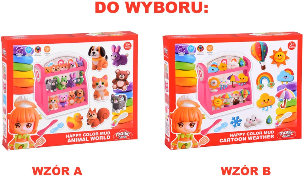 Jokomisiada Plastilino PARDUOTUVĖ didelis 10 spalvų rinkinys + priedai ZA6139