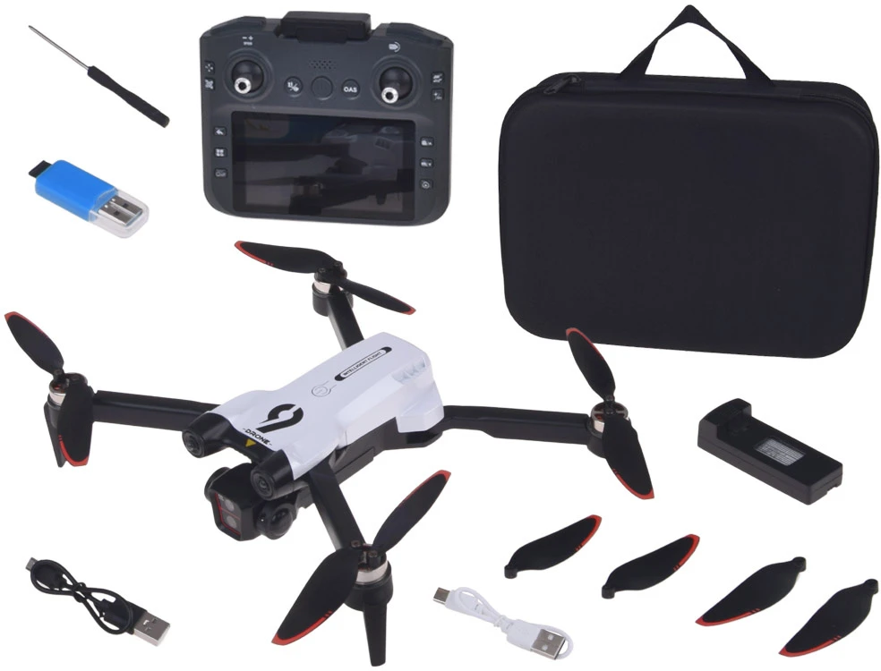 Jokomisiada Drone with camera - remote-controlled quadrocopter + memory card RC0756
