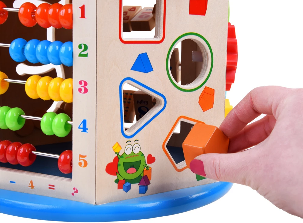 Jokomisiada Edukacinis medinis kubas + labirintas 8in1 ZA4117