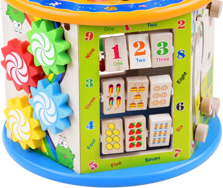 Jokomisiada Edukacinis medinis kubas + labirintas 8in1 ZA4117