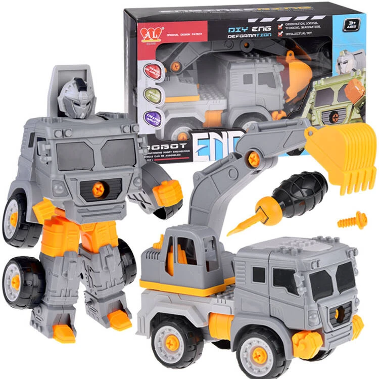 Jokomisiada „Super Construction“ transporto priemonės „Auto-Robot 2in1“ ekskavatorius