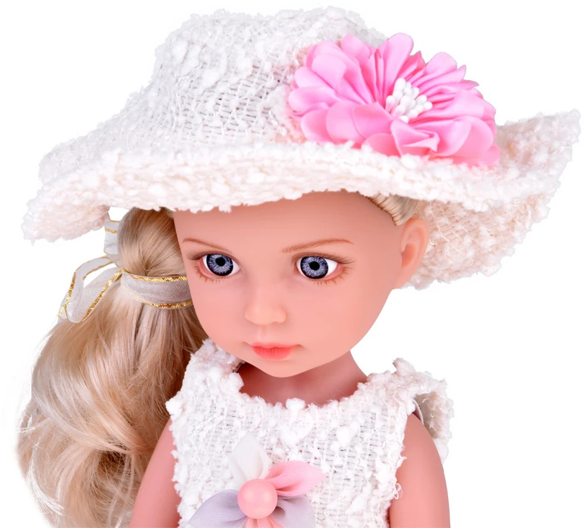 Jokomisiada Elegant Stylish Doll in Hat with Long Skirtas šviesiems plaukams Hair ZA5314