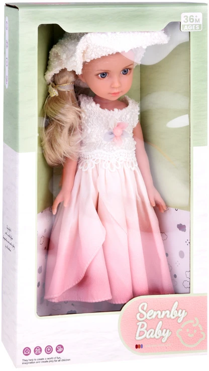 Jokomisiada Elegant Stylish Doll in Hat with Long Skirtas šviesiems plaukams Hair ZA5314