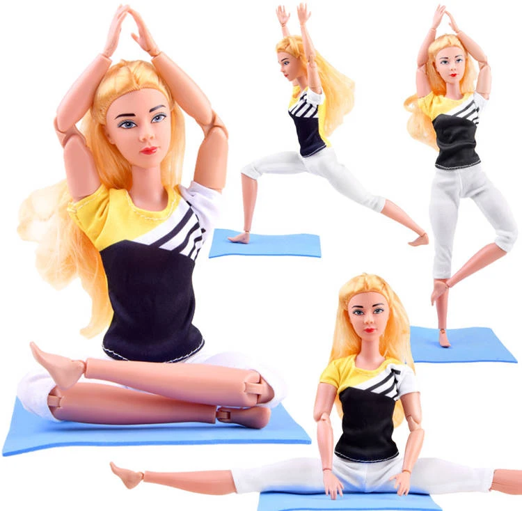 Jokomisiada Gimnastų lėlių praktika „Yoga Fitness“ 30cm