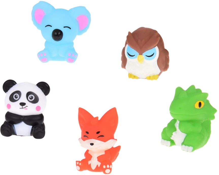 Jokomisiada Rubber finger puppets ZOO animals - set of 5 ZA5601 figures