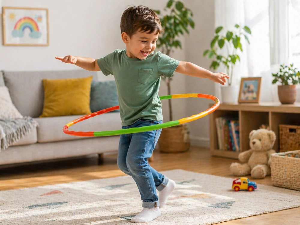 Jokomisiada Hula hoop for children and adults - with protrusions, foldable, diameter 84cm SP0871