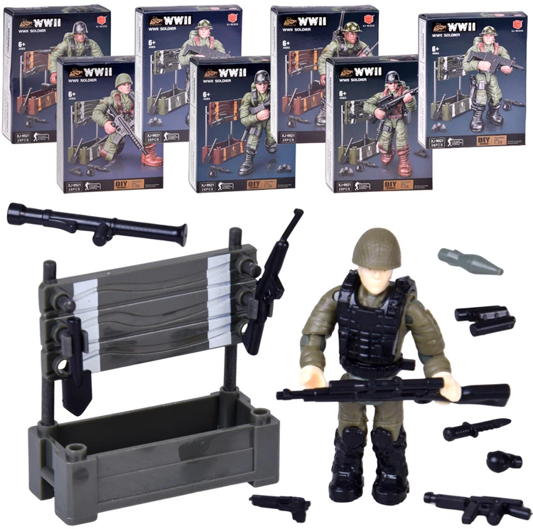 Jokomisiada WWII soldier figures, modelis to assemble, 28 pieces, ZA5723