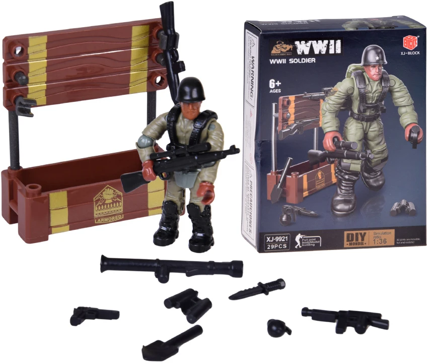 Jokomisiada WWII soldier figures, modelis to assemble, 28 pieces, ZA5723