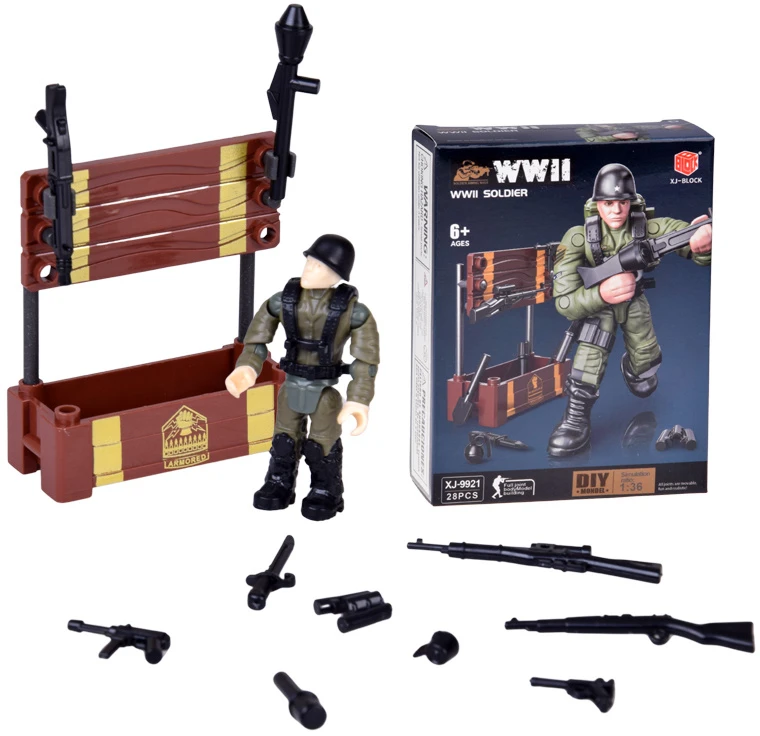 Jokomisiada WWII soldier figures, modelis to assemble, 28 pieces, ZA5723