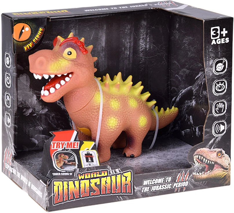 Jokomisiada Interactive rubber dinosaur figurine with roaring sound ZA5725