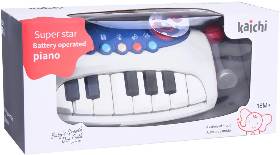 Jokomisiada Interaktyvus muzikinis vargonų pianinas su mikrofonu vaikams ZA5447