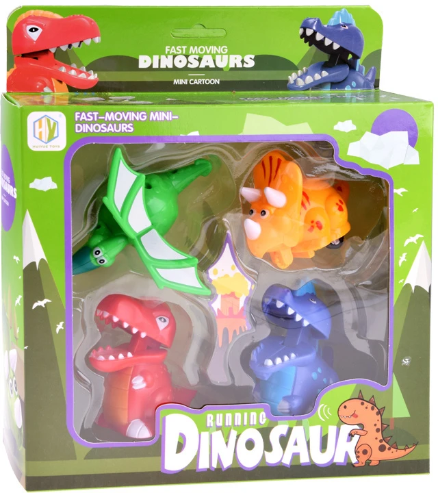 Jokomisiada Jodinėjimo dinozaurų rinkinys, 4 vnt, važiuokite