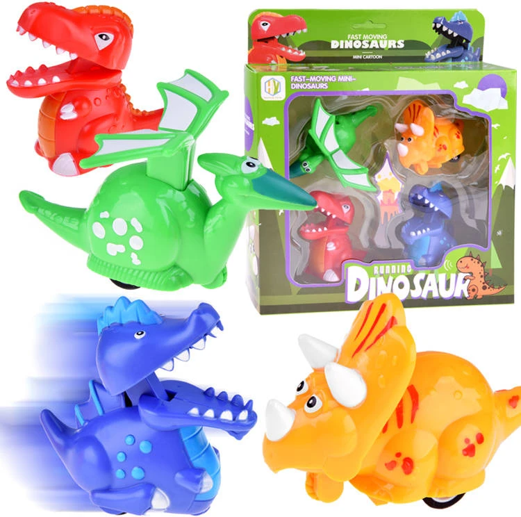 Jokomisiada Jodinėjimo dinozaurų rinkinys, 4 vnt, važiuokite