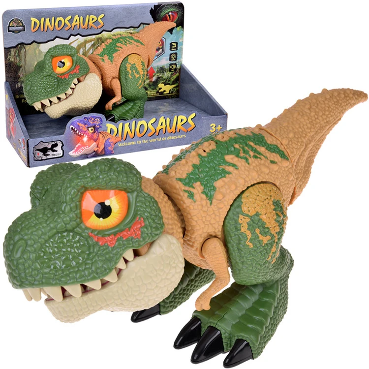 Jokomisiada Judinamas DINOZAURAS Tyrannosaurus Rex Garsas + Šviesa Žalias ZA5589