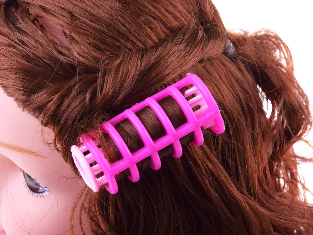 Jokomisiada Hairdressing head 20 cm Juodas DOLL with hairdressing accessories ZA5838
