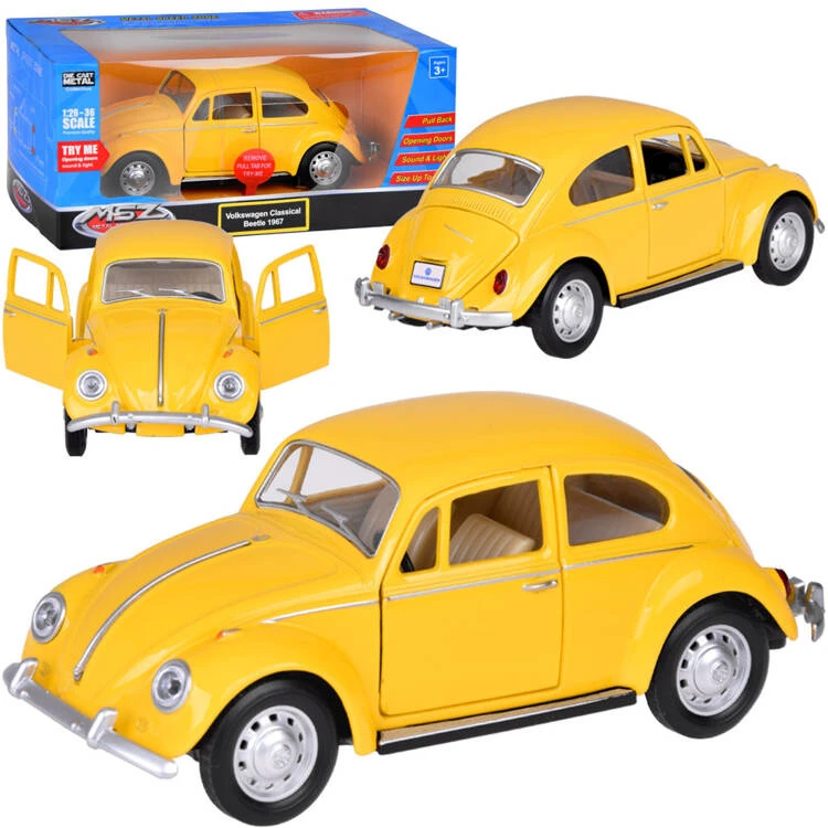 Jokomisiada Kolekcinis automobilis Volkswagen Classical Beetle 1967 1:36 metalinis automobilio šviesos garsas ZA5055