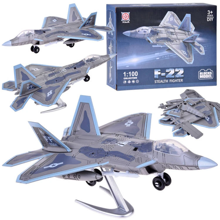 Jokomisiada Konstrukcijos kaladėlių rinkinys reaktyviniam lėktuvui F-22, modelis 1:100 ZA5027