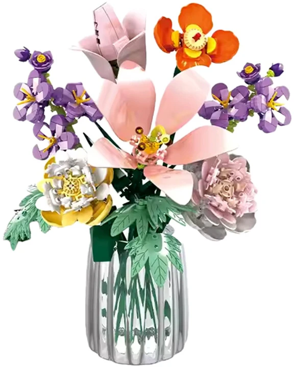 Jokomisiada Technical blocks FLOWERS 9 plants - bouquet of wild flowers 563 pieces ZA5896