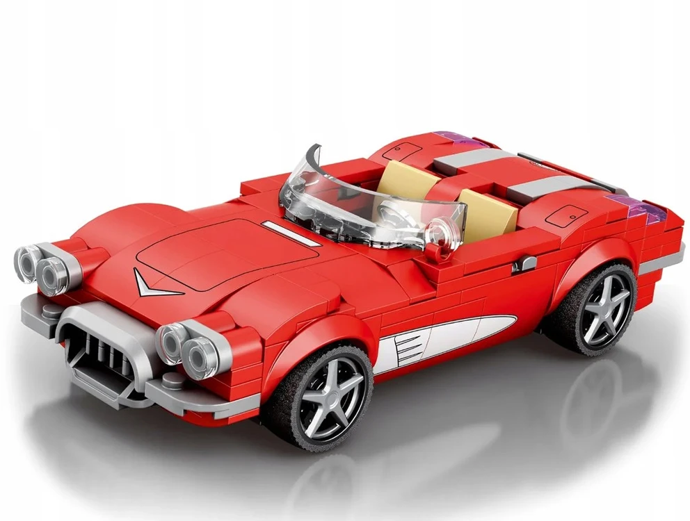 Jokomisiada Techniniai blokeliai Retro automobilis Raudonas CABRIOLET iš 1950-ųjų 311 dalių ZA5790